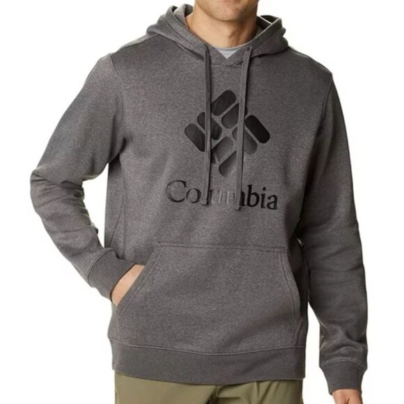 Columbia Sportswear Company Other - Columbia Trek Hoodie Mens L Charcoal Gray Pullover Graphic Logo Outdoor Gear